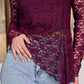 Sheer Elegance Textured Lace Top (D1238)