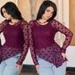 Sheer Elegance Textured Lace Top (D1238)