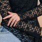 Sheer Elegance Textured Lace Top (D1238)