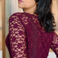 Sheer Elegance Textured Lace Top (D1238)