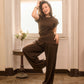 Minimal Draped Tee & Palazzo Matching Set (M261440)
