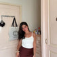 Signature Satin Skirt p115079