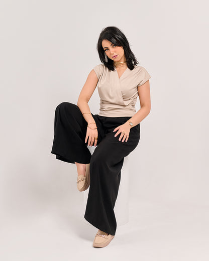 Soft Wide-Leg Pull-On Lounge Trousers (M261306)