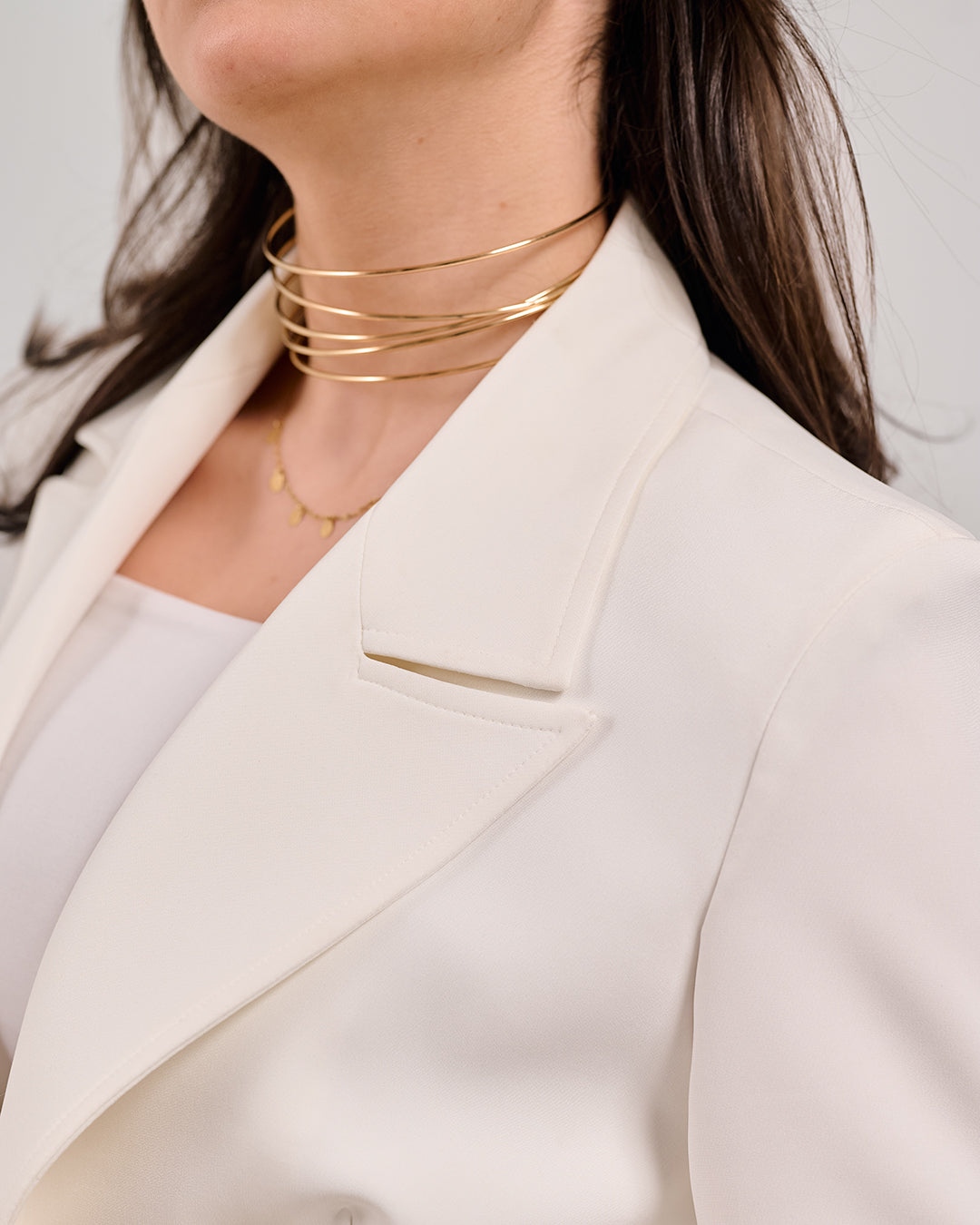 Structured Cropped Power Blazer (P115046)