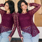 Sheer Elegance Textured Lace Top (D1238)