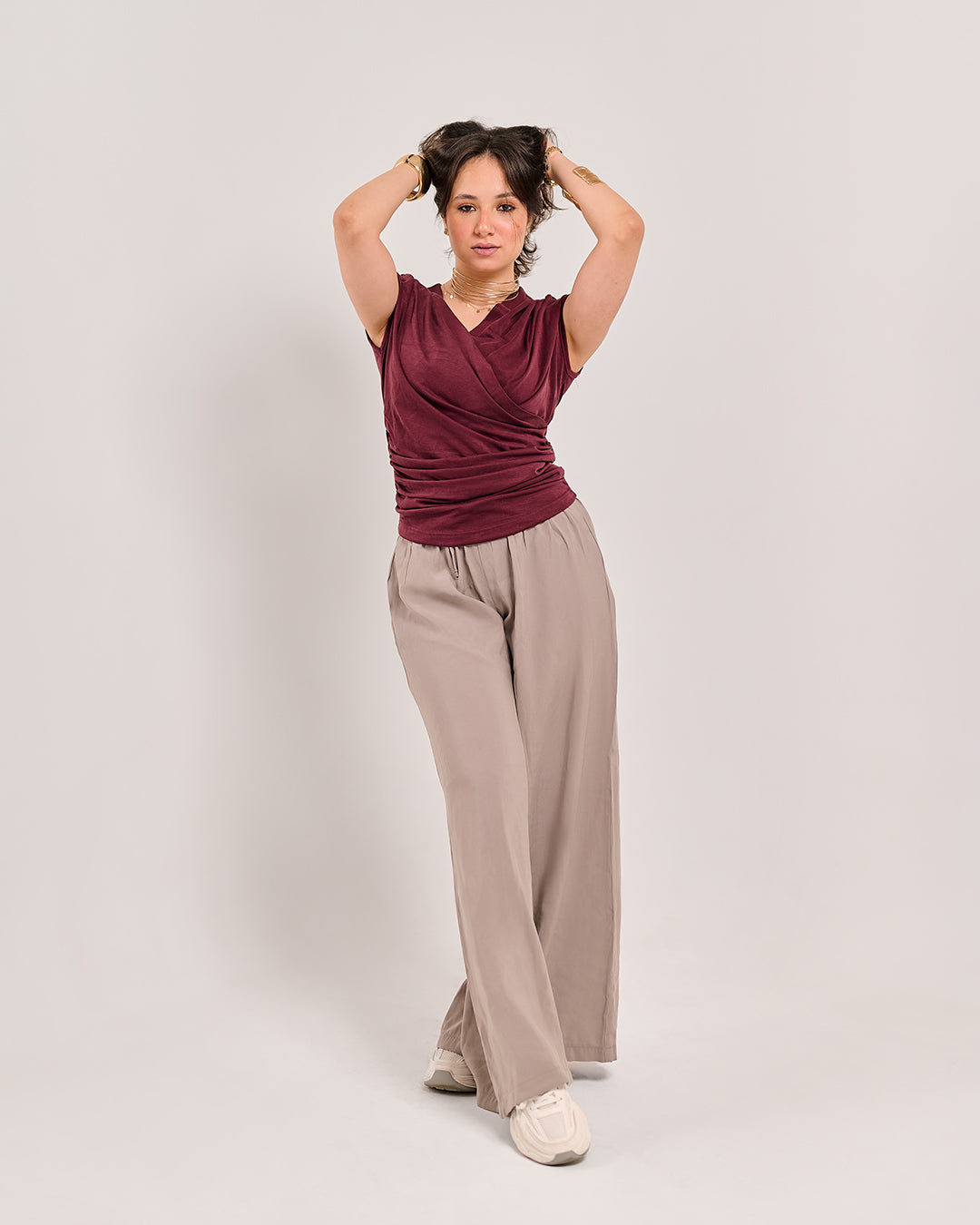 Soft Wide-Leg Pull-On Lounge Trousers (M261306)