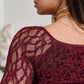 Off-Shoulder Floral Lace Top (D1229)