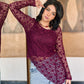 Sheer Elegance Textured Lace Top (D1238)