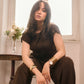 Minimal Draped Tee & Palazzo Matching Set (M261440)