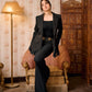 Lace Trim Tailored Blazer – Soft Power Statement (D7203)
