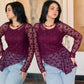 Sheer Elegance Textured Lace Top (D1238)