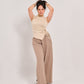 Soft Wide-Leg Pull-On Lounge Trousers (M261306)