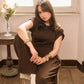 Minimal Draped Tee & Palazzo Matching Set (M261440)
