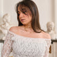 Off-Shoulder Floral Lace Top (D1229)