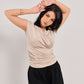 Wrap V-Neck Ruched Sleeveless Top M26-1059