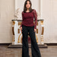 Off-Shoulder Floral Lace Top (D1229)