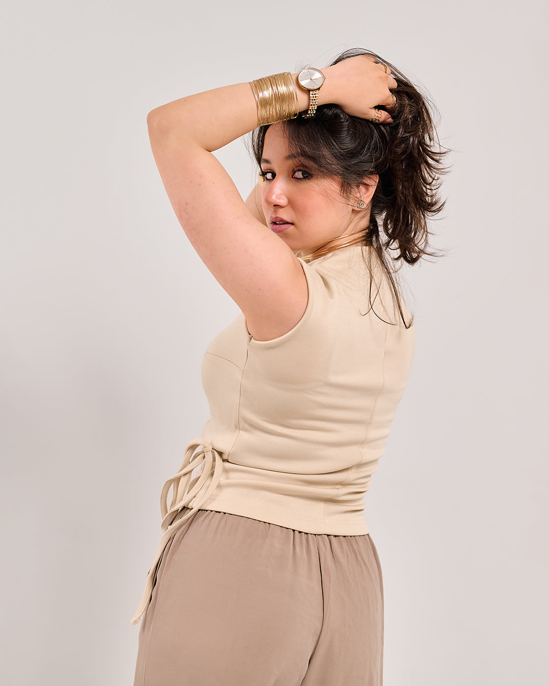 Draped Wrap Top – Modern Minimal Essential M26-1083