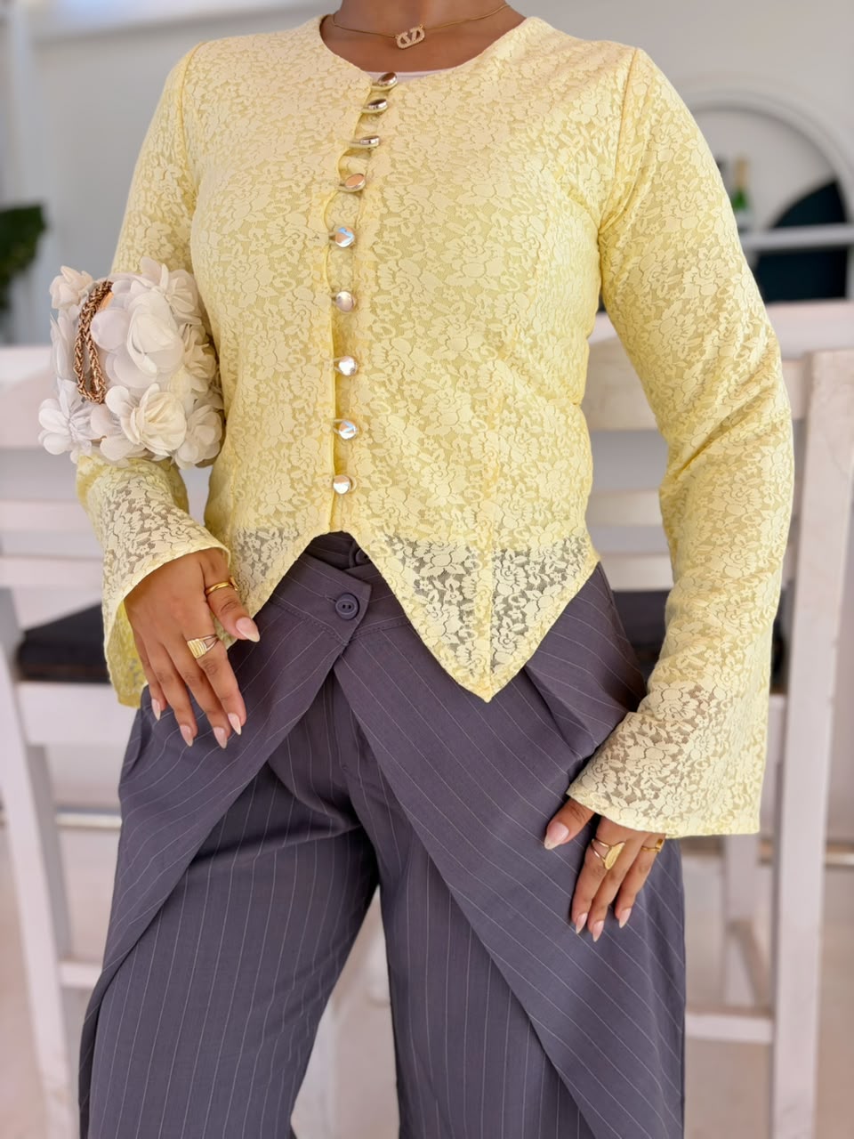 The Lace Point Blouse