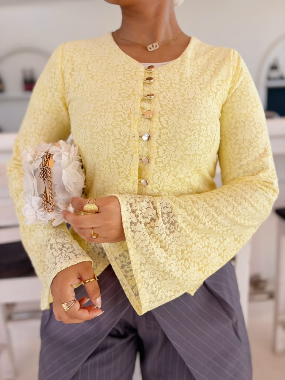 The Lace Point Blouse