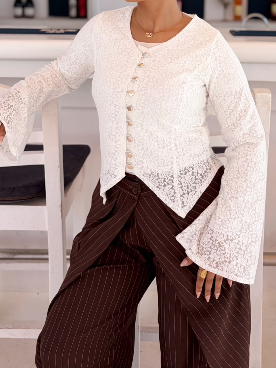 The Lace Point Blouse